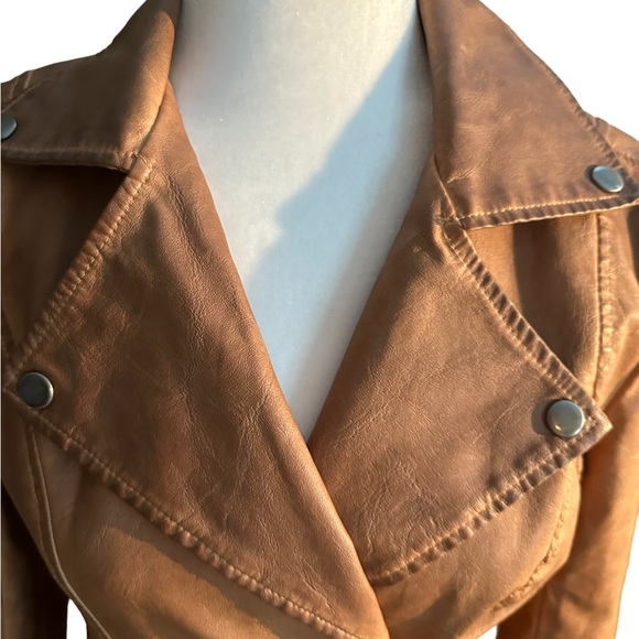 ❄️ Max Studio Moto Faux leather jacket XS - Picture 4 of 12